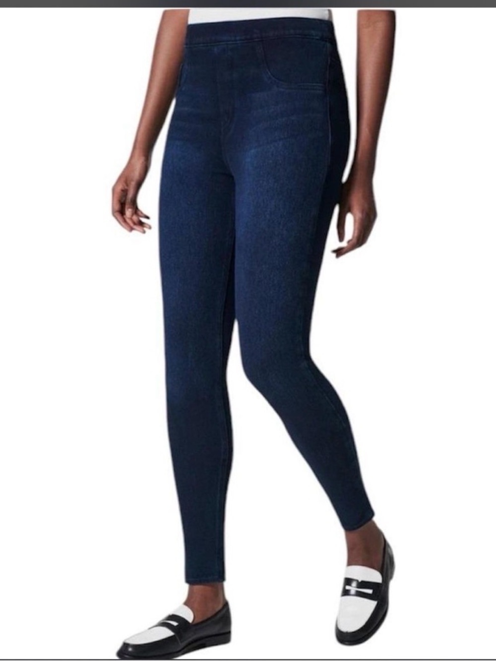 Spanx Jeggings Leggings Shape Wear Pants Blue Size M (28x30”)